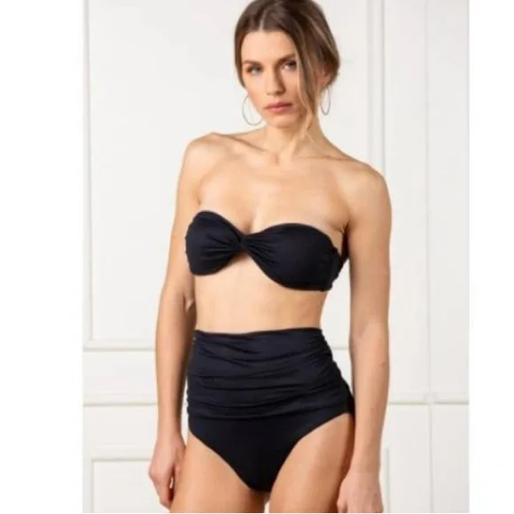 Melissa Odabash
Lyon Black High Waist Bandeau Bikini set - Picture 1 of 7